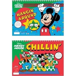 Disney Mickey Διάφορα Σχέδια Μπλοκ Ζωγραφικής A4 40 Φύλλων με Αυτοκόλλητα 562558