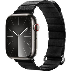Crong Eclipse Λουράκι Δερμάτινο Black (Apple Watch 42 / 44 / 45 / 49mm)