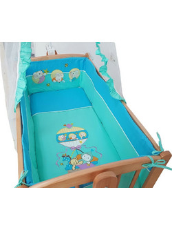 Beboulino Mouse Σετ Λίκνου Turquoise/Light Blue 6τμχ