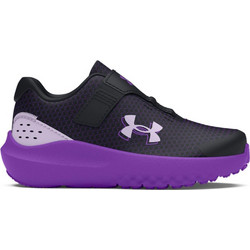 Under Armour Surge 4 AC Παιδικά Αθλητικά Παπούτσια για Τρέξιμο Μαύρα Μωβ 3027110-002