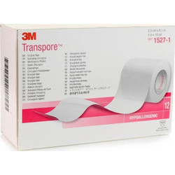 3M Transpore Διάφανες Αδιάβροχες Επιδεσμικές Ταινίες 2.5cm x 9.1m 12τμχ