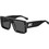 Dsquared2 D20141S 08AIR Ανδρικά Γυαλιά Ηλίου Τετράγωνα Κοκάλινα Μαύρα με Μαύρο Φακό