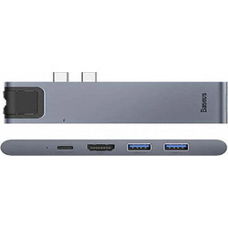 Baseus CAHUB-L0G Dual USB-C Docking Station με HDMI