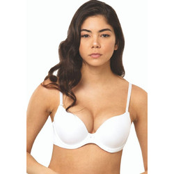 Norddiva Σουτιέν Balconette Push Up με Μπανέλα Λευκό 8023