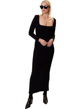 Collectiva Noir Maxi Βραδινό Φόρεμα Μαύρο CNM03WB24KNL