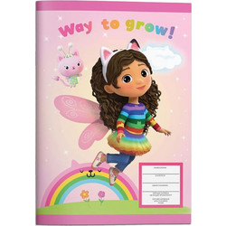Must Gabby's Dollhouse Τετράδιο Ριγέ B5 40 Φύλλων Ροζ 00063894