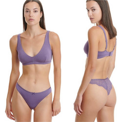 Walk Γυναικεία Brazil με Δαντέλα Λιλά 2Pack W2043-55