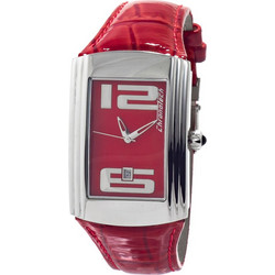 Chronotech Γυναικείο Ρολόι με Κόκκινο Δερμάτινο Λουράκι CT7017M-05