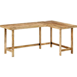 vidaXL Γωνιακό Γραφείο από Μασίφ Ξύλο 165x110x75cm 353334