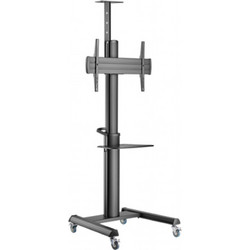 Gembird TVS-70T-02-B Βάση Τηλεόρασης Δαπέδου Περιστρεφόμενη Τροχήλατη 37"-70" έως 70kg Black