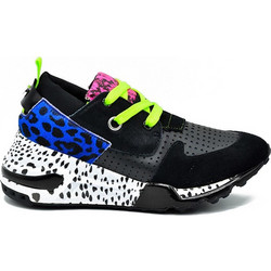Steve Madden Cliff Γυναικεία Sneakers Μαύρα Πολύχρωμα