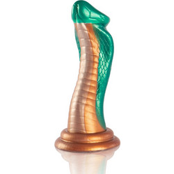 Epic Python Cobra Green Dildo με Βεντούζα 20.5cm Πράσινο