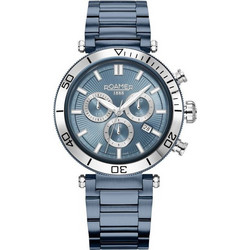 Roamer Toscana Ανδρικό Ρολόι Χρονογράφος με Μπλε Μεταλλικό Μπρασελέ 994837414520