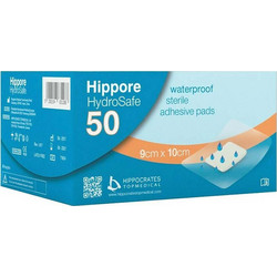 Hippocrates Topmedical Hippore HydroSafe Αποστειρωμένα Αδιάβροχα Αυτοκόλλητα Επιθέματα 9x10cm 50τμχ
