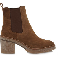 Alpe Γυναικεία Μποτάκια Chelsea Suede Ταμπά με Χοντρό Χαμηλό Τακούνι 5240-11
