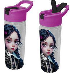 Graffiti Casual Girls Παιδικό Παγούρι Πλαστικό BPA Free Μωβ 500ml