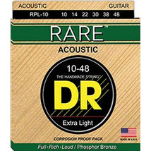 DR Strings Rare Σετ 6 Χορδές Ακουστικής Κιθάρας Phosphor Bronze 10-48" Extra Light Tension