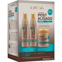 Kativa Straightening Triple Post Treatment Σετ Θεραπείας Μαλλιών για Επανόρθωση