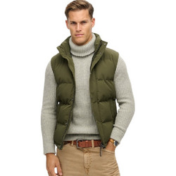 Superdry Αμάνικο Ανδρικό Μπουφάν Puffer Χακί M5012151A-1KM