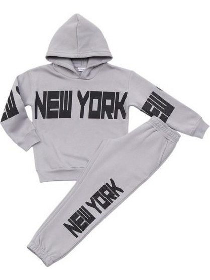 TraX New York Παιδικό Σετ Φόρμας Γκρι 46823