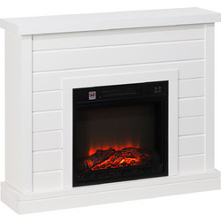 HOMCOM 820-411V90WT Επιδαπέδιο Ηλεκτρικό Τζάκι 1800W Μ96.5xΥ81.7xΒ22cm