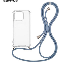 Sonique Armor Clear Back Cover Transparent / Blue Grey (iPhone 14 Pro)