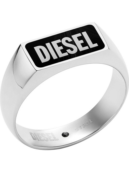 Diesel Font Ανδρικό Δαχτυλίδι Σεβαλιέ από Ατσάλι Ασημί DX1512040