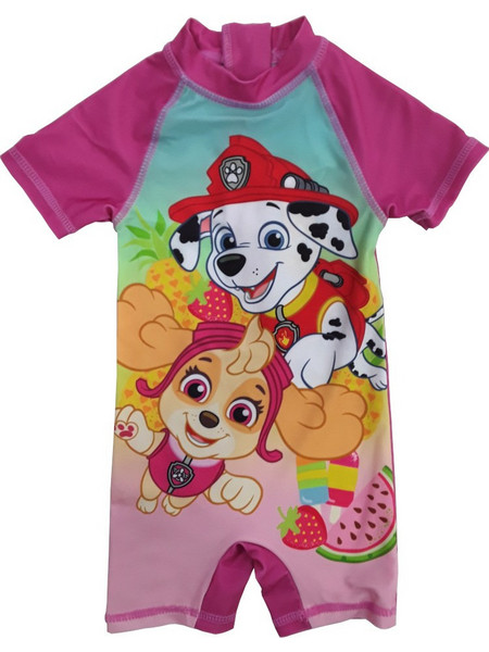 E Plus M Paw Patrol Αντηλιακό UV Παιδικό Μαγιό για Κορίτσι Φούξια 808-0175