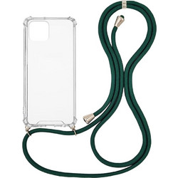 Sonique Armor Clear Back Cover Transparent / Dark Green (iPhone 12 Pro Max)