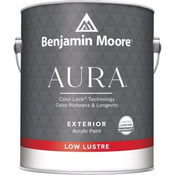 Benjamin Moore Aura Low Lustre Ακρυλικό Χρώμα Εξωτερικού Χώρου Λευκό 3.785lt