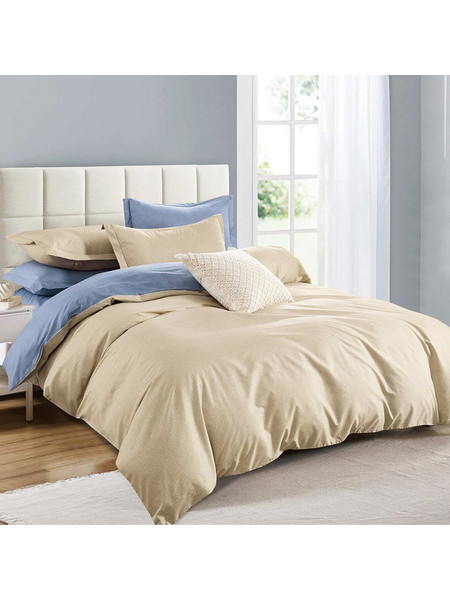 WhiteEgg Πάπλωμα Υπέρδιπλο 220x240 ΠΑΠ101-5 Εκρού Μπλε