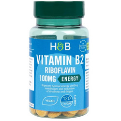 Holland & Barrett Vitamin B2 Riboflavin 100mg 120 Ταμπλέτες