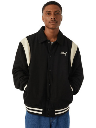Huf Song Varsity Ανδρικό Μπουφάν Χειμωνιάτικο Bomber Μαύρο JK00439
