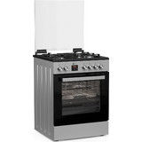 Thermogatz TGS 3980 IX Κουζίνα Ηλεκτρική 80lt με Εστίες Αερίου 60cm