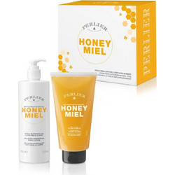 Perlier Honey Miel Shower Cream 250ml + Body Lotion 400ml