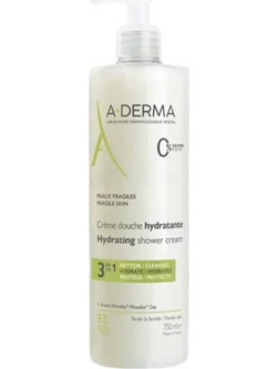 A-Derma Hydrating Κρεμώδες Αφρόλουτρο για Ευαίσθητο Δέρμα 750ml