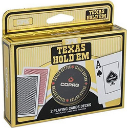 Cartamundi Texas Hold'em Σετ Τράπουλες Πλαστικές 2τμχ Μαύρη Κόκκινη 11406334