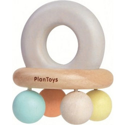 PlanToys Καμπάνα Παστέλ Ξύλινη Κουδουνίστρα Κρίκος για 3+ Μηνών