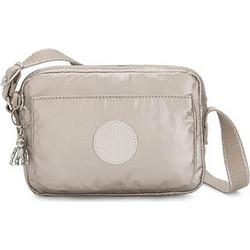 Kipling Abanu Γυναικείο Τσαντάκι Χιαστί από Δερματίνη Ασημί με Ιμάντα I7248-48I