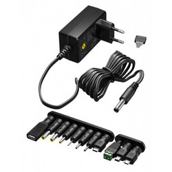 Goobay 64569 USB-C Φορτιστής Laptop 18W 12V 1.5A χωρίς Καλώδιο Τροφοδοσίας με Σετ Βυσμάτων