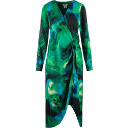 DKNY Midi Φόρεμα για Γάμο / Βάπτιση Κρουαζέ Σατέν Πράσινο DD4JYD34-BKN
