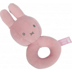 Miffy Pink Υφασμάτινη Κουδουνίστρα Κρίκος για Νεογέννητα
