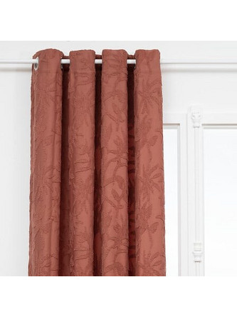 Atmosphera Κουρτίνα Παραθύρου Floral με Τρουκς 135x260 Willow Terracotta
