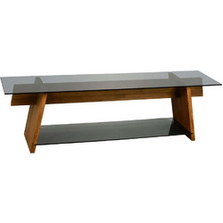 Hanah Home Έπιπλο Τηλεόρασης Γυάλινο Μ158xΠ40xΥ45cm 552NOS1501