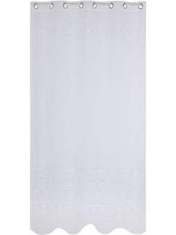 Home ESPRIT Κουρτίνα Παραθύρου με Τρουκς 140x260 Λευκή 8424002133917