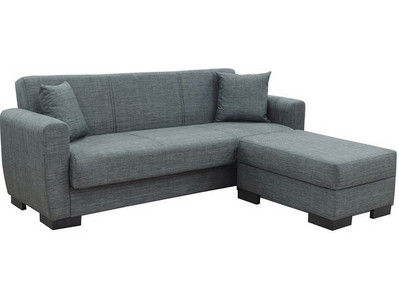 Woodwell Jackson Max Γωνιακός Καναπές Κρεβάτι Αριστερή Γωνία με Αποθηκευτικό Χώρο Γκρι 210x163x81cm Ε9578,1Μ