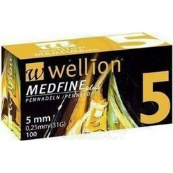Wellion Medfine Plus Βελόνες Ινσουλίνης 31G 5mm 100τμχ