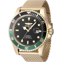 Invicta Pro Diver Ανδρικό Ρολόι Αυτόματο με Χρυσό Μεταλλικό Μπρασελέ 47967