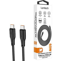 Lamtech LAM114413 USB-C to USB-C 60W 2m Black 5202021114413