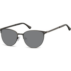 Sunoptic SS-914C52 Γυναικεία Γυαλιά Ηλίου Στρογγυλά Μεταλλικά Μαύρα με Μαύρο Φακό